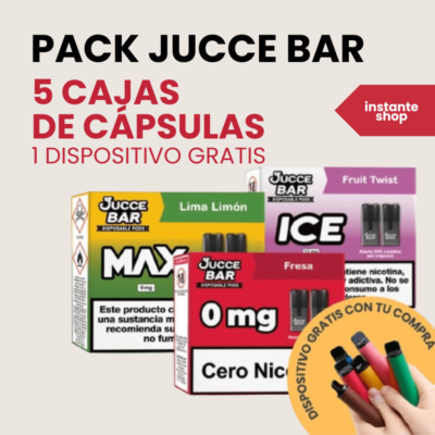 Pack 5 capsulas jucce bar dispositivo gratis