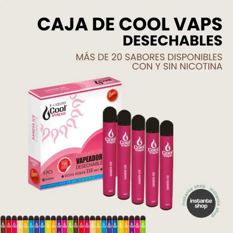 Caja Cool Vaps Desechables 5 Unidades