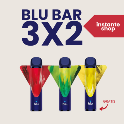 blu bar vape 3x2, llevando 2 uno es gratis