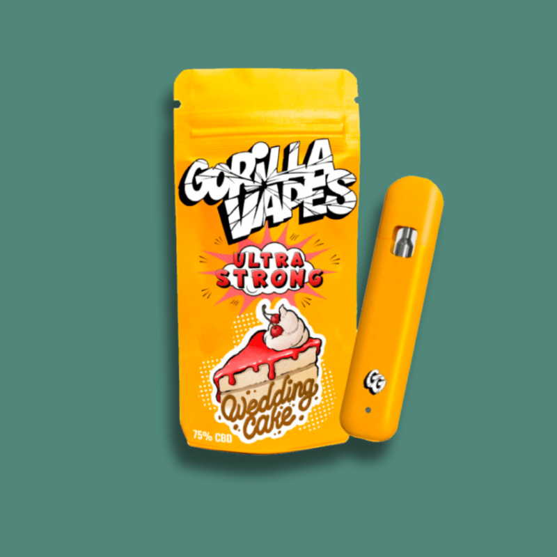 Wedding Cake, 75% Cbd, Desechable, Cbd, Gorilla Grillz, Cbd Desechable 75%, Wedding Cake