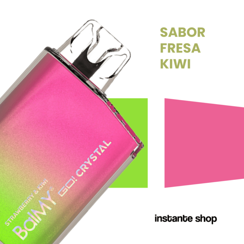 Balmy Go! Crystal Sabor Fresa Kiwi, Fresa Kiwi Power Crystal, Sin Nicotina, Balmy Power Crystal 8000