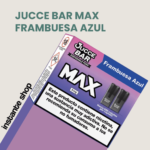 Jucce Bar MAX Frambuesa azul, Frambuesa azul MAX Jucce Bar, Capsula desechable, con nicotina