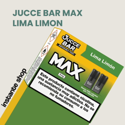 Jucce Bar MAX lima limon, Lima limon MAX Jucce Bar, Capsula desechable, con nicotina