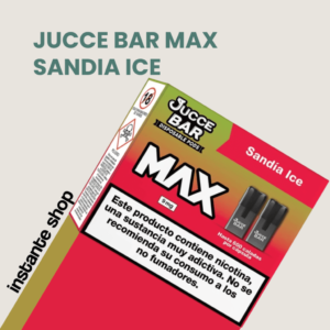 Jucce Bar MAX sandia ice, Sandia ice MAX Jucce Bar, Capsula desechable, con nicotina