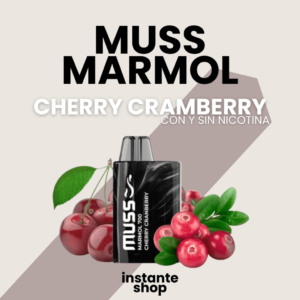 Cherry Cramberry Muss Marmol 700, vaper desechable, con y sin nicotina