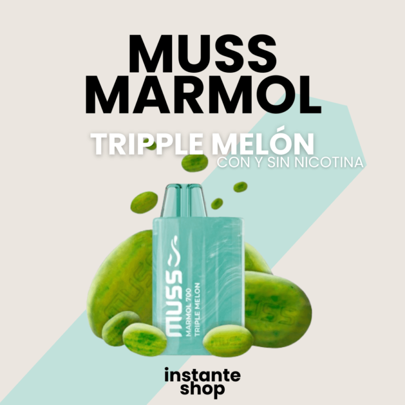 Tripple Melon Muss Marmol 700, Vaper Desechable, Con Y Sin Nicotina