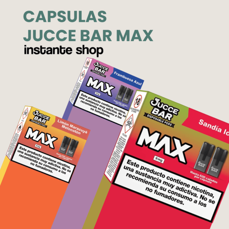 Portada Del Producto Capsulas Jucce Bar Max, Cápsula Max De Jucce Bar, Con Nicotina, Capsulas Jucce Bar