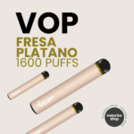 Fresa Platano vop, Vop 1600 Puffs Fresa Platano Portada