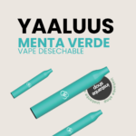 Menta Verde YAALUUS, con nicotina, Menta Verde 600puff, Sin nciotina