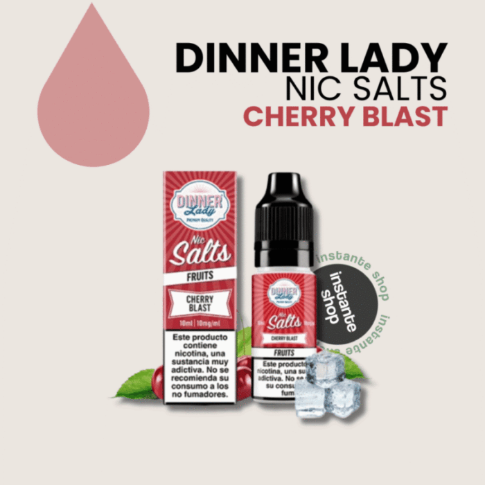 Cherry Blast Nic Salt, Dinner Lady, Dinner Lady liquido DINNER LADY NIC SALTS Cherry Blast