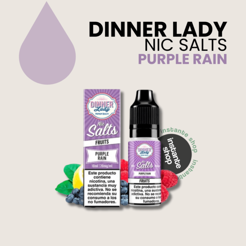 Purple Rain Nic Salt, Dinner Lady, Dinner Lady Liquido Dinner Lady Nic Salts Purple Rain