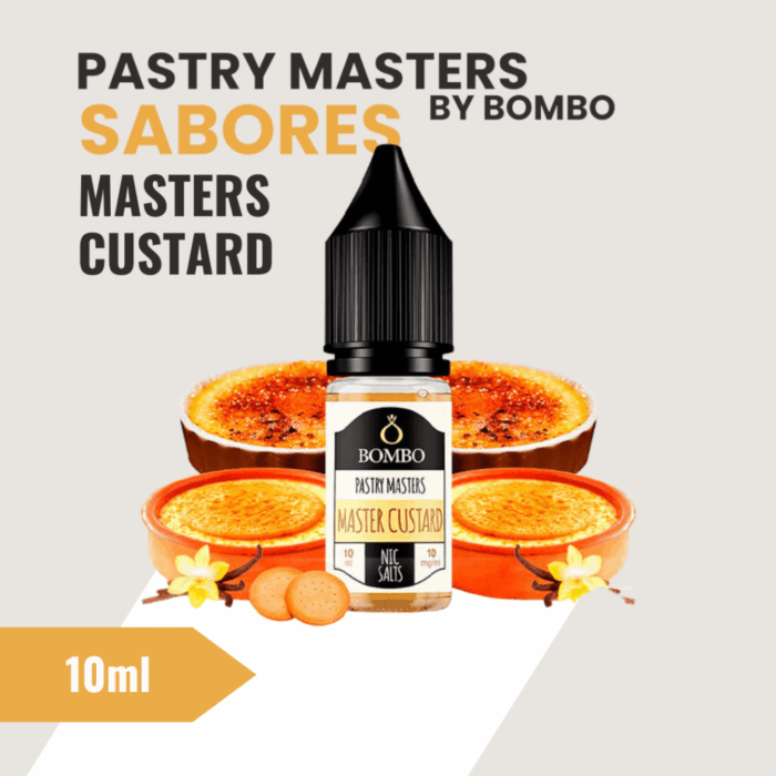 Master Custard Pastry Masters by Bombo Salts Master Custard Nic Salts PASTRY MASTERS BY BOMBO NIC SALTS MASTERS CUSTARD