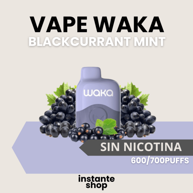 Vape Waka Blackcurrant Mint Sin Nictotina