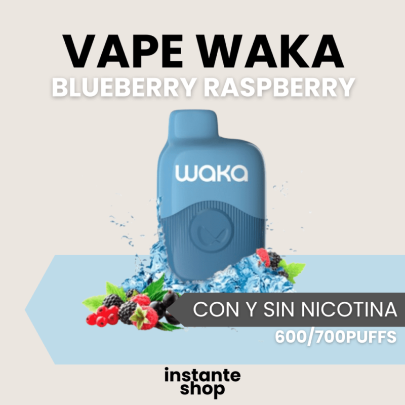 Waka Sopro Blueberry Raspberry, Con Y Sin Nicotina, Pod Desechable