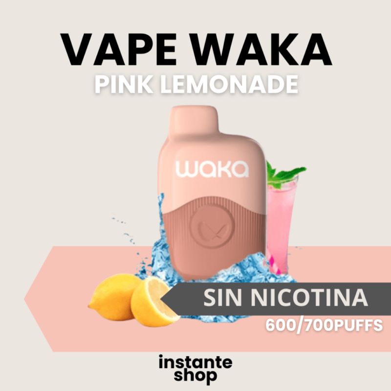 Vape Waka Pink Lemonade Sin Nictotina