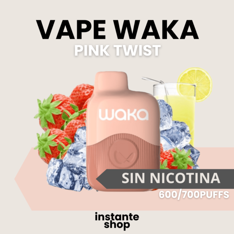 Vape Waka Pink Twist Sin Nictotina