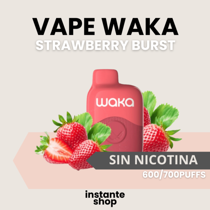 Vape Waka Strawberry Burst Sin Nictotina