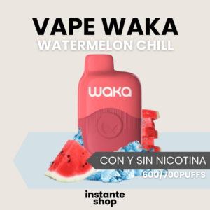 WAKA soPro Watermelon Chill, con y sin nicotina, Pod desechable. Vape Waka Watermelon Chill