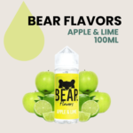 Bear Flavors Apple y lime, Liquido bear flavors, sin nicotina