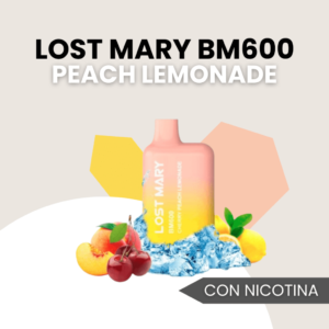 Vaper Lost Mary BM600 Peach Lemonade, Lost mary bamboo Peach Lemonade, bomboo Peach Lemonade