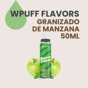 Liquideo Wpuff Flavors Granizado de manzana, E-liquido Granizado de manzana, sin nicotina