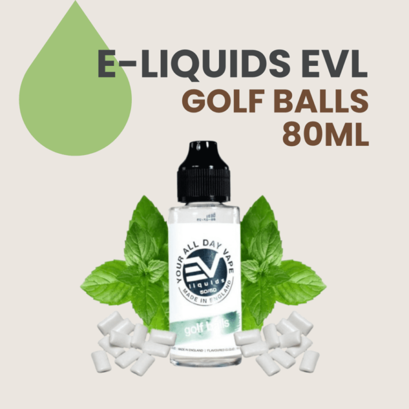 Evl Golf Balls, E-Liquids Evl, Sin Nicotina