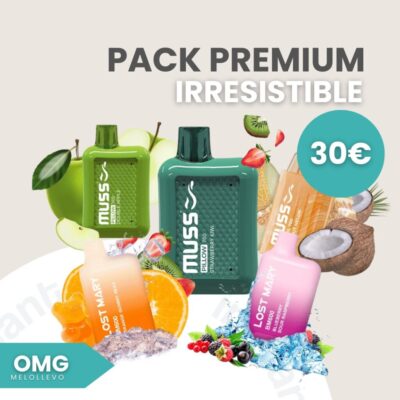 Pack muss 700, vaper premium, sin nicotina, Lost Mary sin nicotina