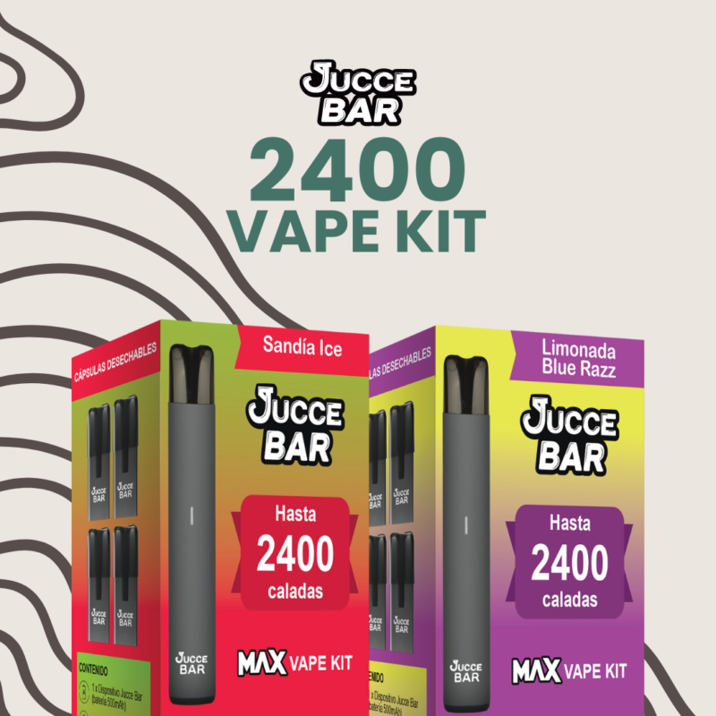 Kit Jucce Bar Sin Nicotina, Vaping Shop, Jucce Bar 2400