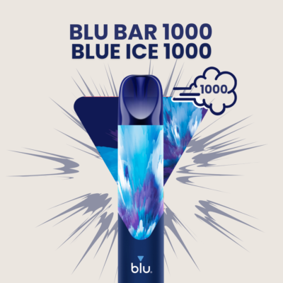 Blu bar 1000 Blue Ice, Bar blu, Bar blu 1000, Con y sin nicotina