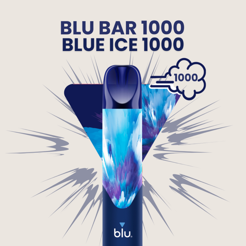 Blu Bar 1000 Blue Ice, Bar Blu, Bar Blu 1000, Con Y Sin Nicotina