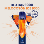 Blu bar 1000 Melocotón Ice, Bar blu, Bar blu 1000, Con y sin nicotina