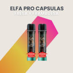 Cápsulas Elfa pro strawberry raspberry, Cápsulas Elfa Pro Fresa y Frambuesa - Cápsulas desechables con sabor a fresas dulces y frambuesas jugosas, alta producción de vapor y diseño antifugas.