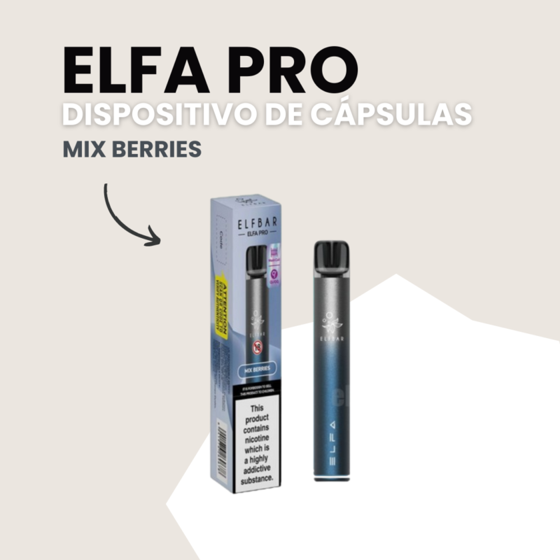 Elfa Pro Mix Berries - Vape Desechable Con Sabor A Mix De Frutos Del Bosque, 1500 Caladas, Diseño Elegante Y Tecnología Avanzada.