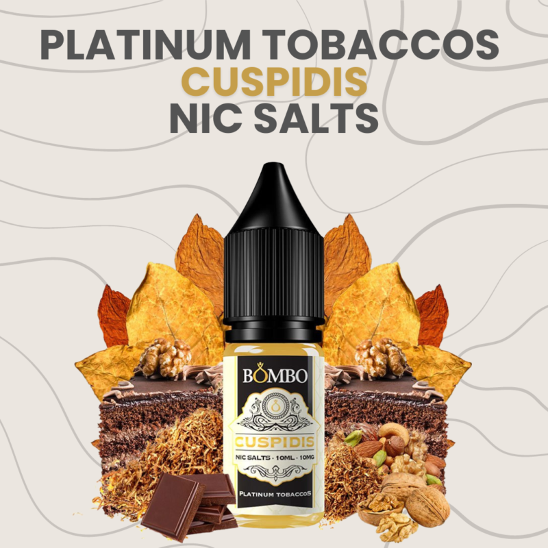 Sales Platinum Tabaco Cuspidis, Bombo Nic Salts, Con Nicotina