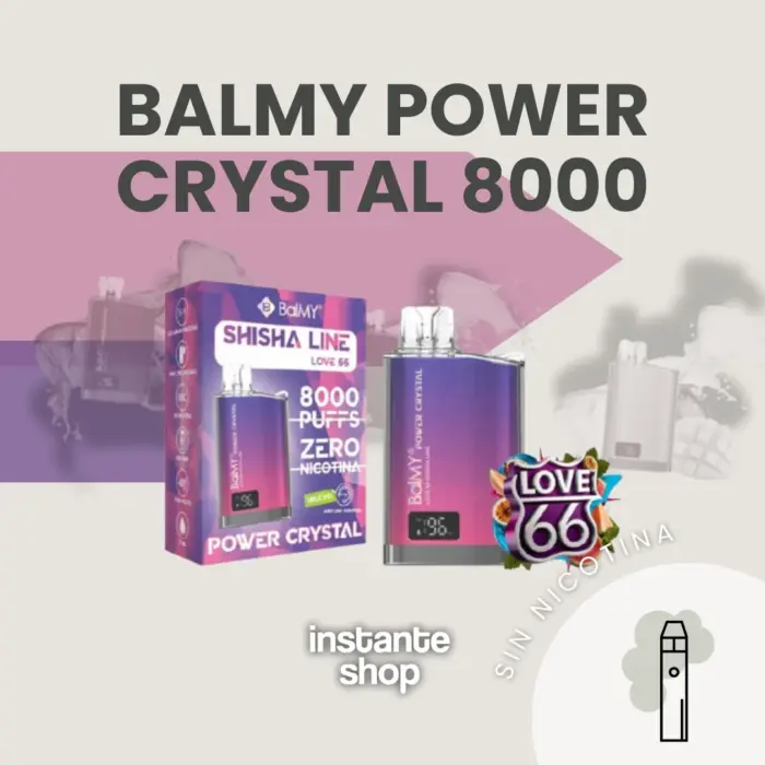 balmy go crystal Love 66, balmy go cristal, sin nicotina