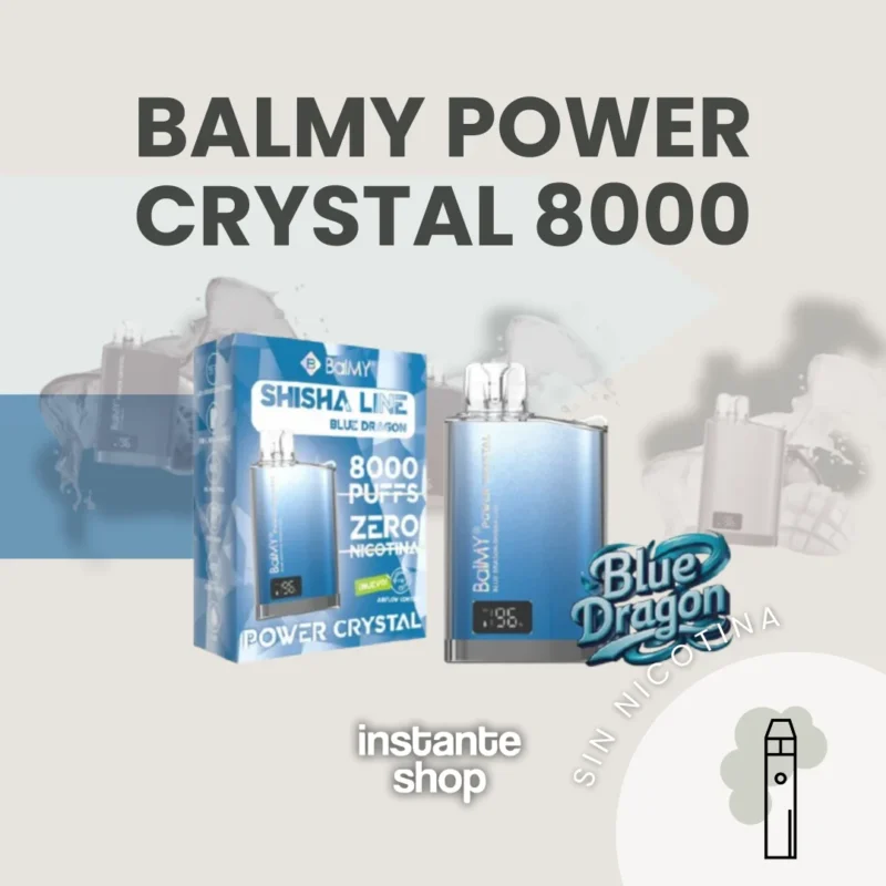 Balmy Power Crystal Blue Dragon, Balmy Go Cristal, Sin Nicotina