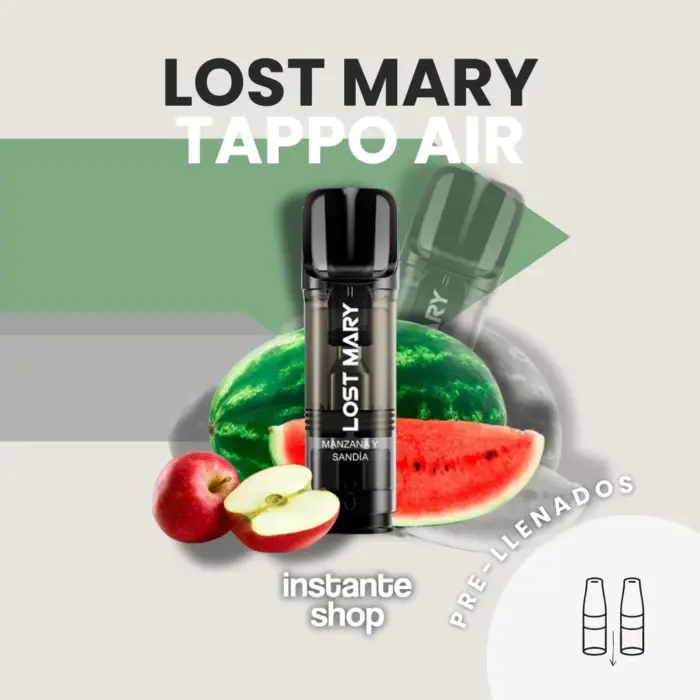 Cápsulas Tappo Air de Lost Mary Recarga Watermelon Aple