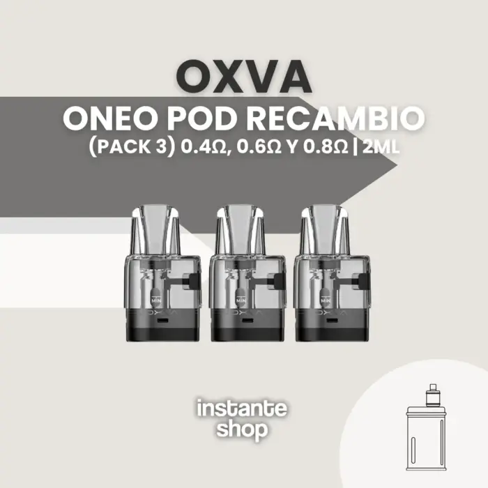 Compra el Recambio OXVA POD Recambio 2ml (Pack x3) con Resistencias 0.4 Ω, 0.6 Ω y 0.8 Ω para un Vapeo Inigualable | ¡Haz tu pedido ahora! 🛒
