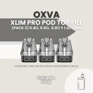 Compra el Recambio Original OXVA Xlim PRO POD Fill 2ml con Resistencias de 0.4 Ω, 0.6 Ω, 0.8 Ω y 1.2 Ω para una Experiencia de Vapeo Superior 🛒🔥