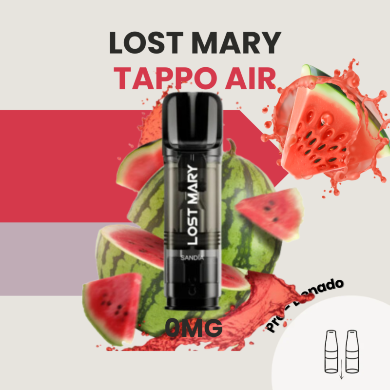 Cápsulas Lost Mary Tappo Air - Watermelon 0Mg