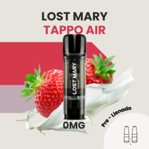 Cartuchos/Cápsulas Lost Mary Tappo Air Strawberry Ice 0mg