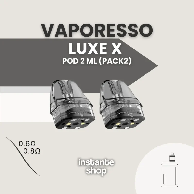 Pod Vaporesso Luxe X 0.6 Ω Y Pod Vaporesso Luxe X 0.8 Ω