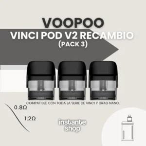 VOOPOO Vinci POD v2 Recambio Pack x3 - Resistencia 0,8 Ω y 1,2 Ω para un Vapeo Superior