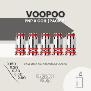 VOOPOO PnP X Coil Pack x5 - Resistencias Recargables para Vapeo