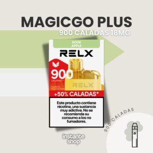 Pod Desechable Sour Apple Relx - MagicGo Plus 900 18mg by Relx