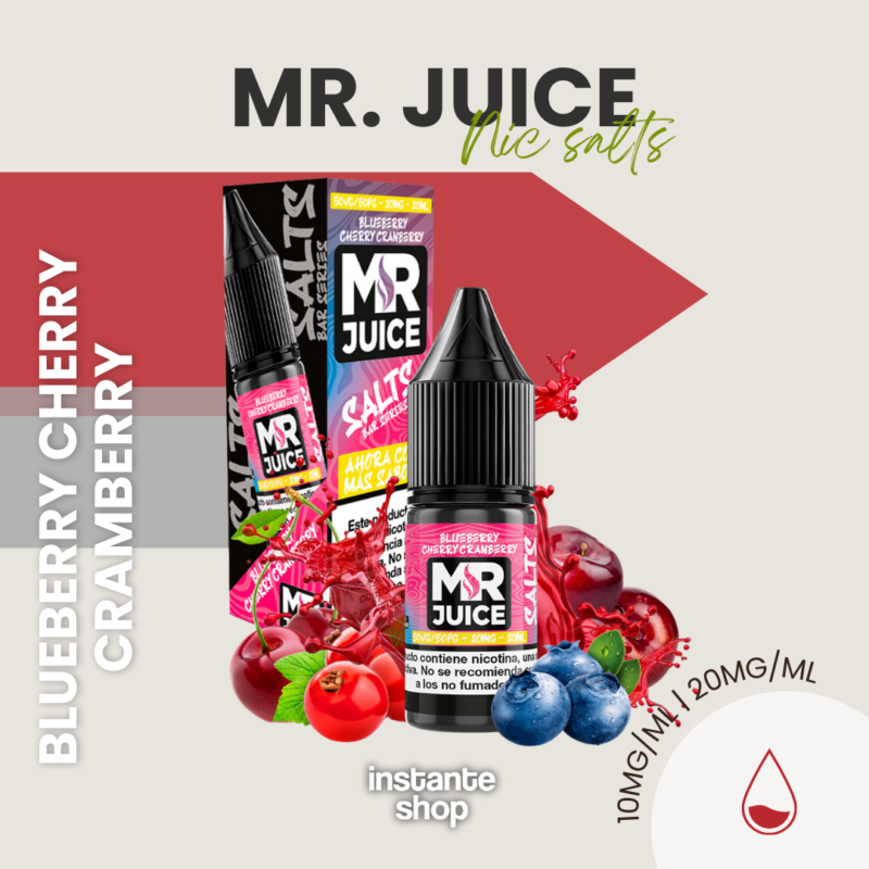 Mr Juice Salts - Blueberry Cherry Chamberry 10Ml