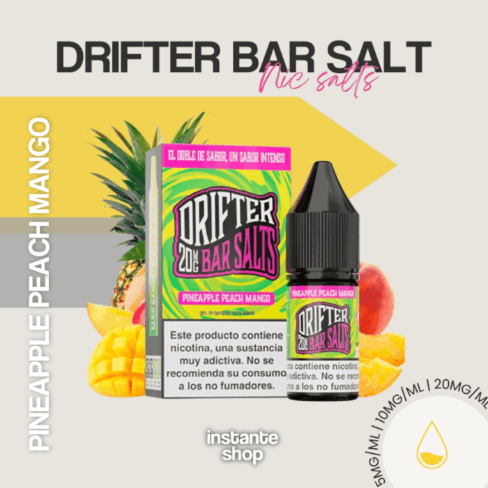 Drifter Bar Salts Pineapple Peach Mango