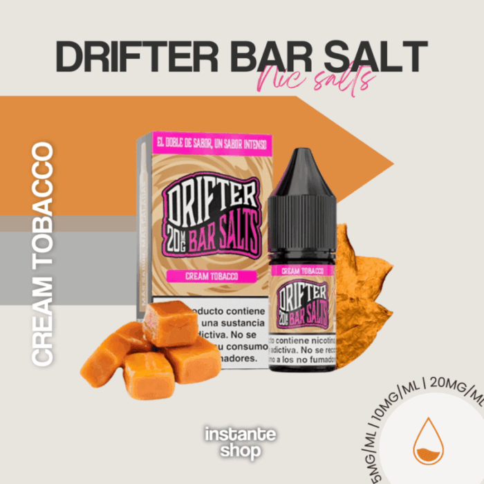 Drifter Bar Salts Cream Tobacco
