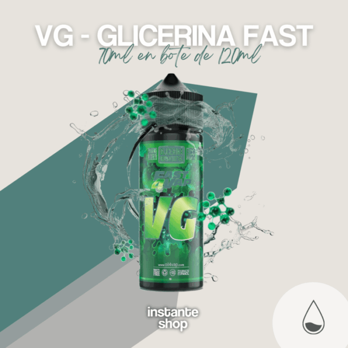 🍶 GlicerinaFast Oil4vap 70ml en Bote de 120ml