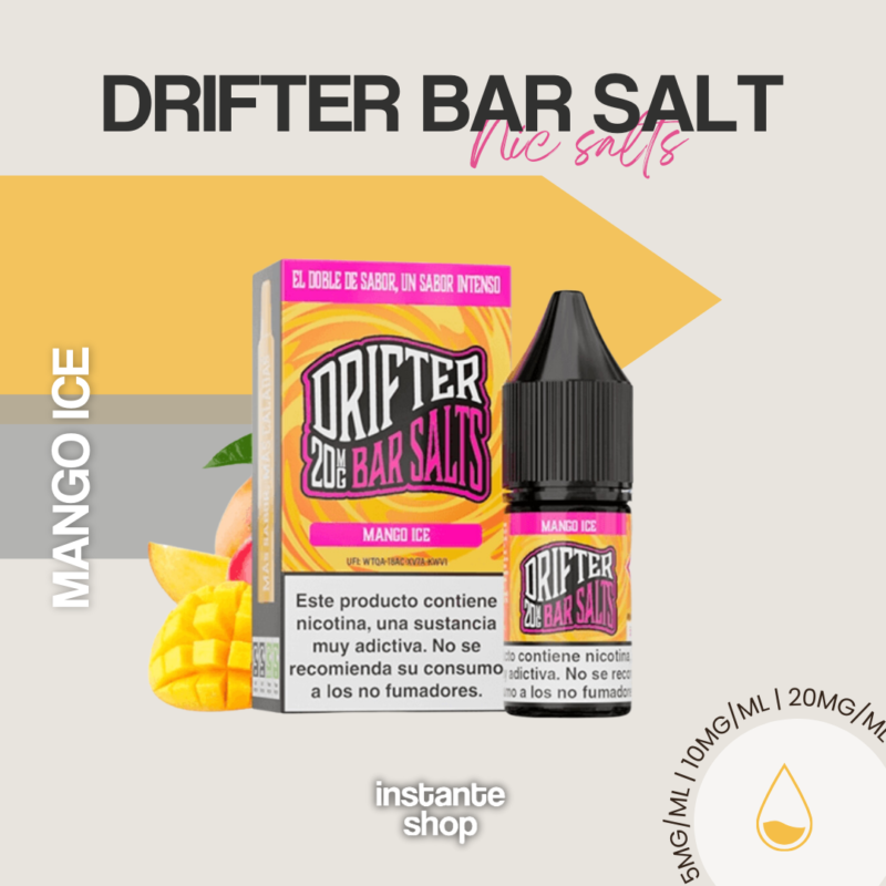 Drifter Bar Salts Mango Ice 🥭❄️ | Sales De Nicotina 10Mg/20Mg
